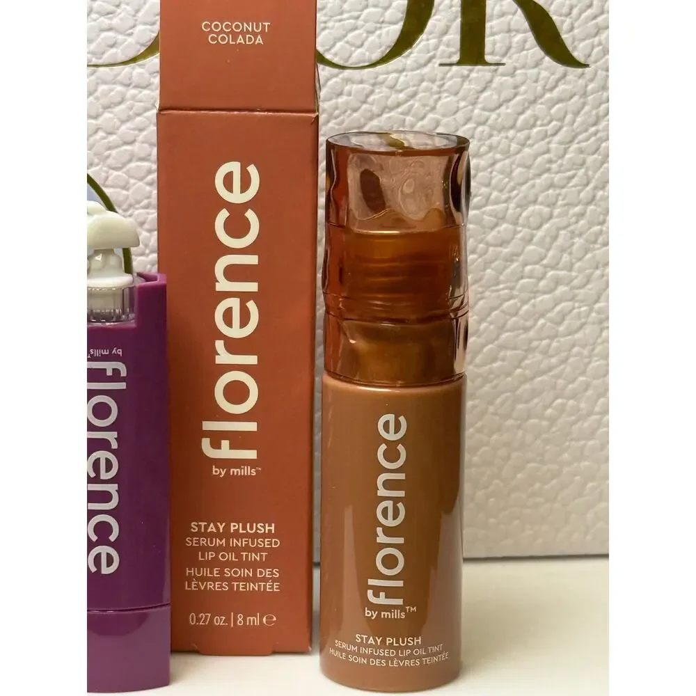 florence by mills BUNDLE - Stay Plush Lip Oil Tint & Tinted Lip Balm Bundle -NEW